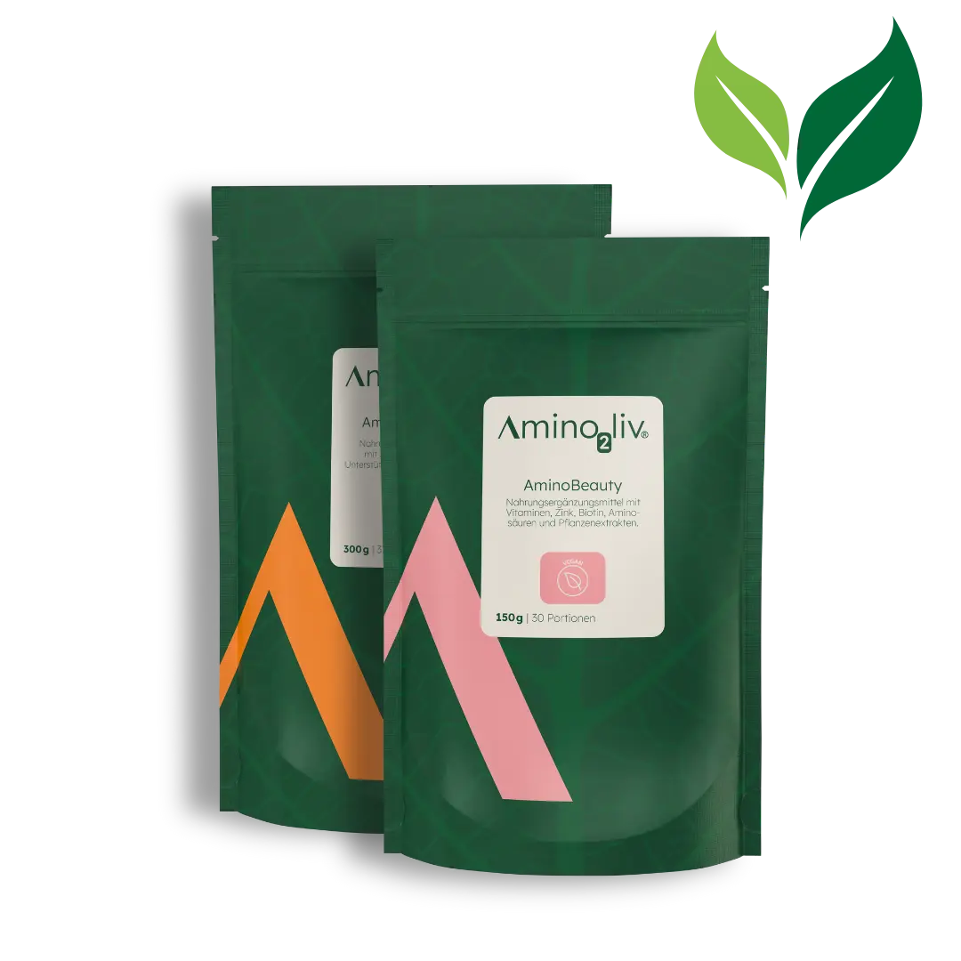 Amino Verpackung mit Blätter Symbol